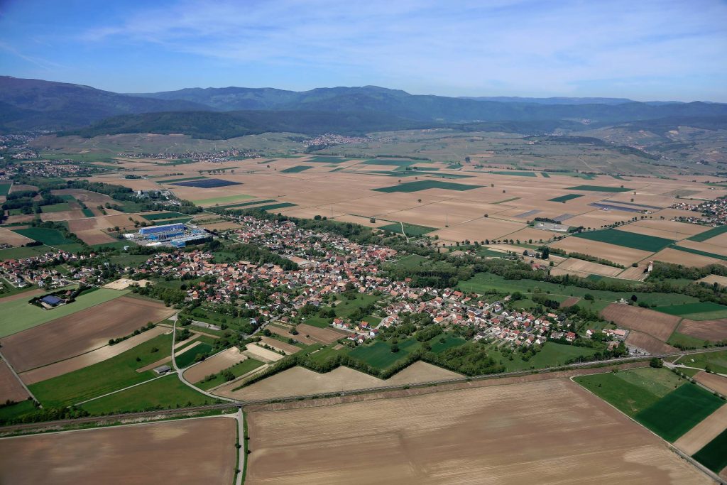 Luftbildaufnahme von Merxheim